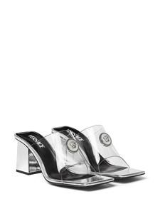Versace Medusa-Head metallic muiltjes - Zilver