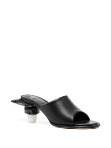 Maison Mihara Yasuhiro Tandpasta 65mm leren muiltjes - Zwart