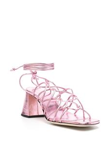 BY FAR Alexander leren sandalen - Roze