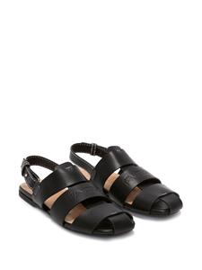 JW Anderson Sandalen met logo-reliëf - Zwart