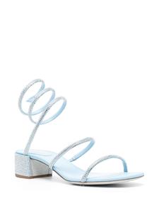 René Caovilla Cleo 40mm sandalen verfraaid met kristallen - Blauw