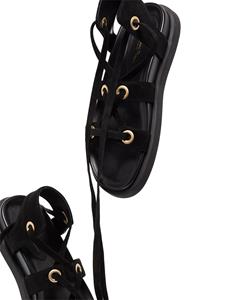 Gianvito Rossi Ibiza suède sandalen - Zwart