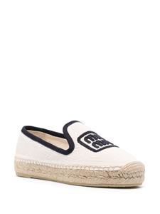 Miu Miu Espadrilles met geborduurd logo - Beige