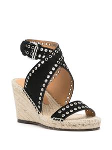 ISABEL MARANT Iriane 85 mm espadrilles met sleehak - Zwart