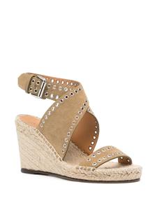 ISABEL MARANT Iriane 85 mm espadrilles met sleehak - Beige