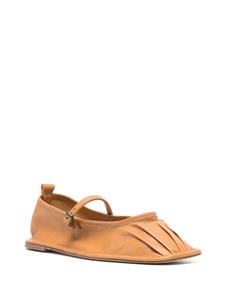 Hereu Dansa geplooide slippers - Bruin