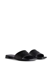 Balenciaga Duty Free leren slippers - Zwart