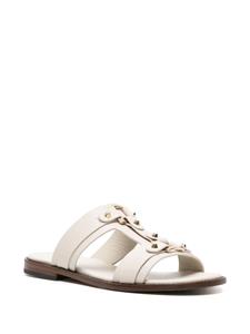 Doucal's Slippers met ronde neus - Beige