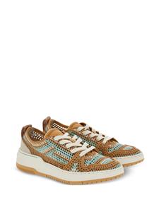 Ferragamo Sneakers met vlakken - Bruin