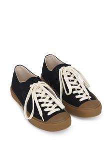 GANNI logo-embroidered organic cotton sneakers - Zwart