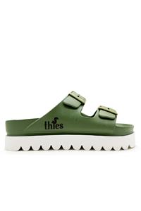 Thies 1856 Damen vegan Plateau Sandale Ecofoam Khaki