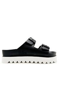 Thies 1856 Damen vegan Plateau Sandale Ecofoam Schwarz