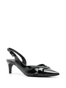 Del Carlo 60mm slingback leather sandals - Zwart