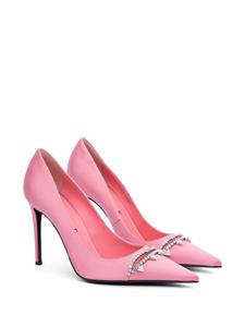 AREA crystal-embellished stiletto pumps - Roze