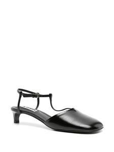 Jil Sander Leren pumps - Zwart