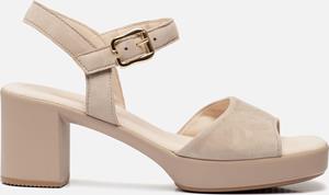 Gabor  Maat 39- Sandalen met hak beige Suede