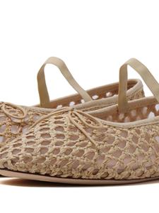 Loeffler Randall Leonie raffia ballerina shoes - Beige