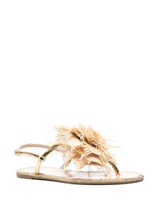 Le Silla Sandalen met roosprint - Beige