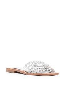 Paloma Barceló Olimpia leren sandalen - Zilver