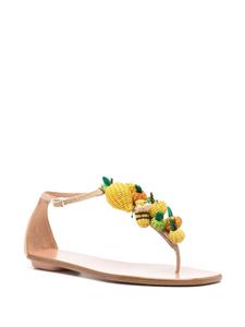 Aquazzura Citrus Punch flat sandals - Beige