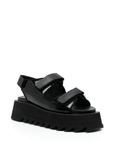 Junya Watanabe lugged flatform sandals - Zwart