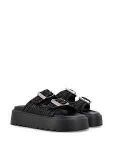 Casadei Birky Ale flatform slides - Zwart