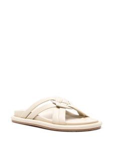 Moncler Bell slippers met geweven bandjes - Beige