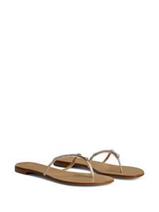 Giuseppe Zanotti Gentille leather flip-flops - Beige