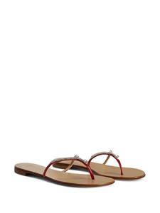 Giuseppe Zanotti Gentille leather flip-flops - Rood