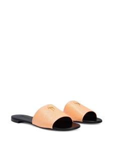 Giuseppe Zanotti Shirley glitter-embellished slides - Oranje