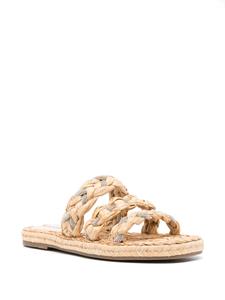 Aquazzura Costiera crystal-embellishment espadrilles - Beige