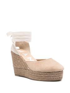 Manebi 100mm suede espadrilles - Beige