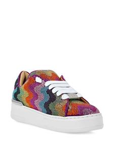 Philipp Plein Crystal Waves Rainbow suede sneakers - Oranje