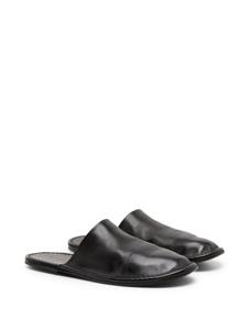 Marsèll Leren slippers met ronde neus - Zwart