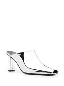 Courrèges Sleek 70mm mirrored mules - Zilver