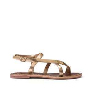 LA REDOUTE COLLECTIONS Leren sandalen met teenstukje