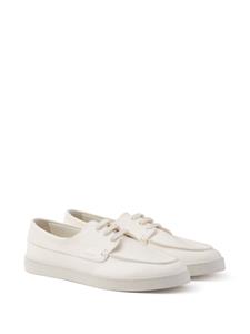 Prada lace-up leather loafers - Beige