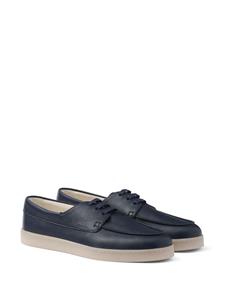 Prada lace-up leather loafers - Blauw
