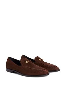 Giuseppe Zanotti Jareth fluwelen loafers - Bruin