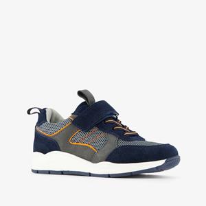 TwoDay leren jongens sneakers blauw oranje