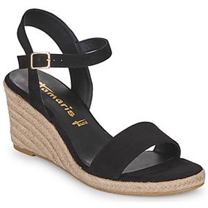 Tamaris dames espadrilles met sleehak cognac
