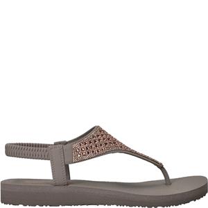 Skechers Meditation Rockstar VEGAN Slipper Dames Taupe