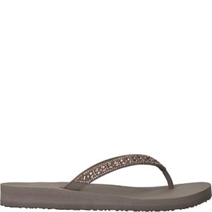 Skechers Meditation Butterfly Garden VEGAN Slipper Dames Taupe