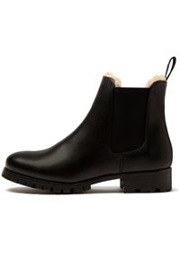 Will's Vegan Store Damen vegan Chelsea Boots Damen Luxe Isoliert Schwarz