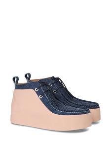 ETRO Suède derby schoenen met vlakken - Blauw