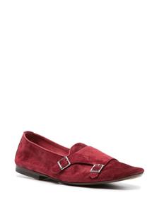 Henderson Baracco Suède loafers met gespbandje - Rood
