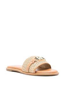 Michael Michael Kors Ember slippers met logoplakkaat - Beige