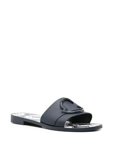 Moncler Mon slippers met gegraveerd logo - Blauw