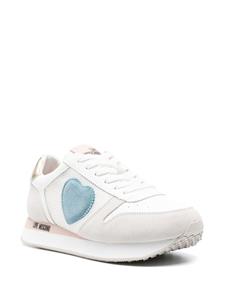 Moschino Sneakers met logopatch - Wit