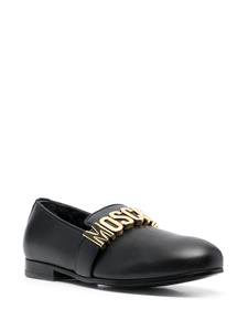 Moschino Loafers met logoplakkaat - Zwart